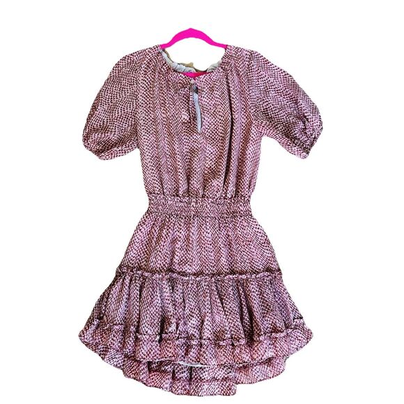 Buddy Love Red Midi Dress XS Ruffle Flowy Cinched Waist Country Concert Festival - Picture 2 of 11